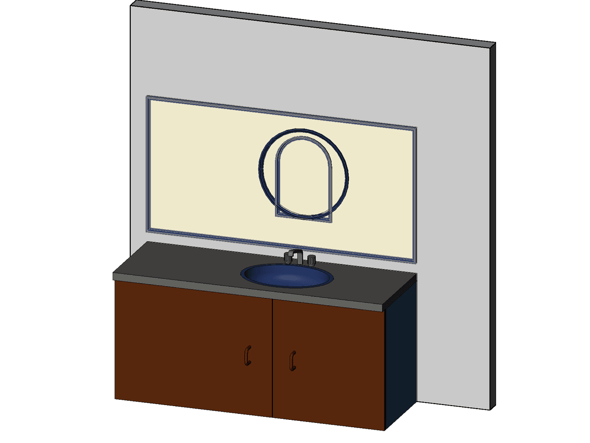 Wash Basin With Counter Rev July 2012 — Basin Revit Family