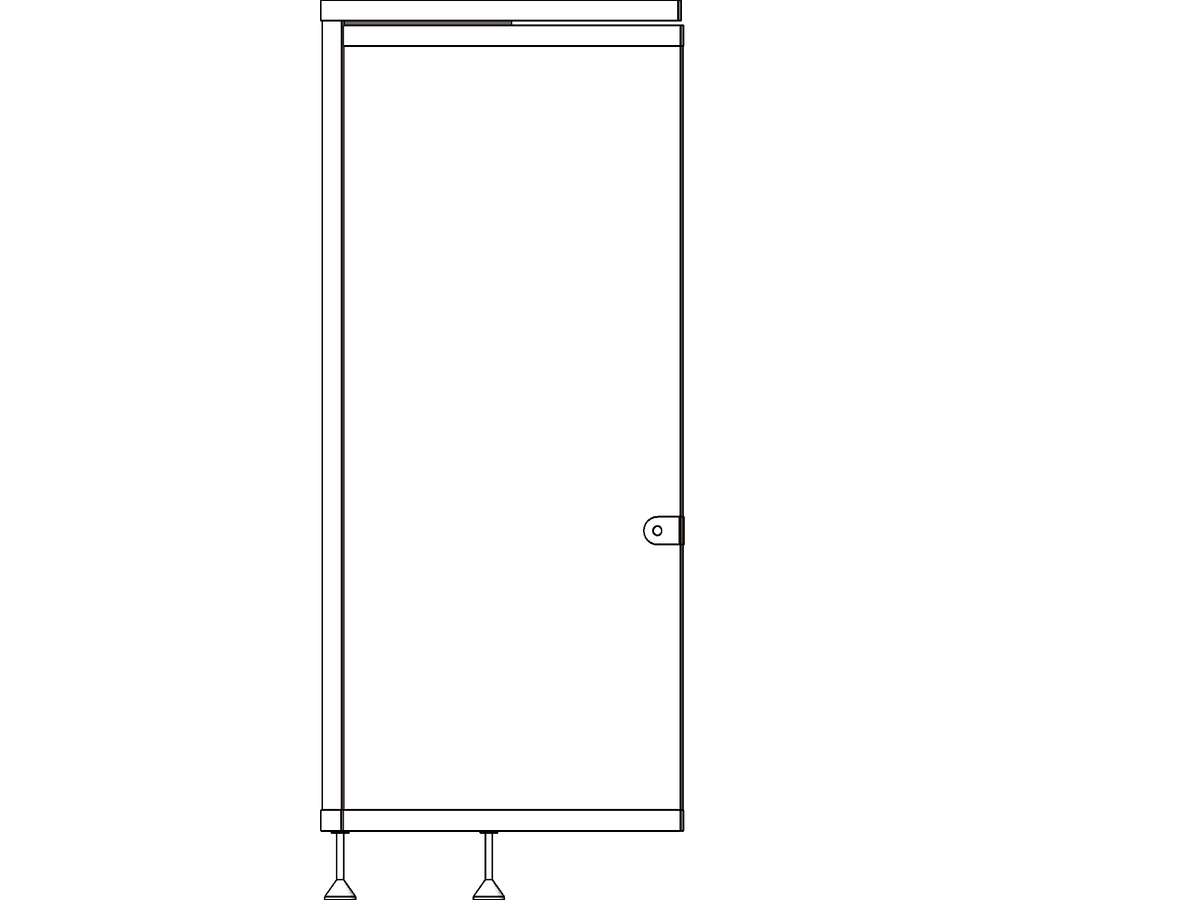 Cubicle Corner End — Sanitary Unit Revit Family