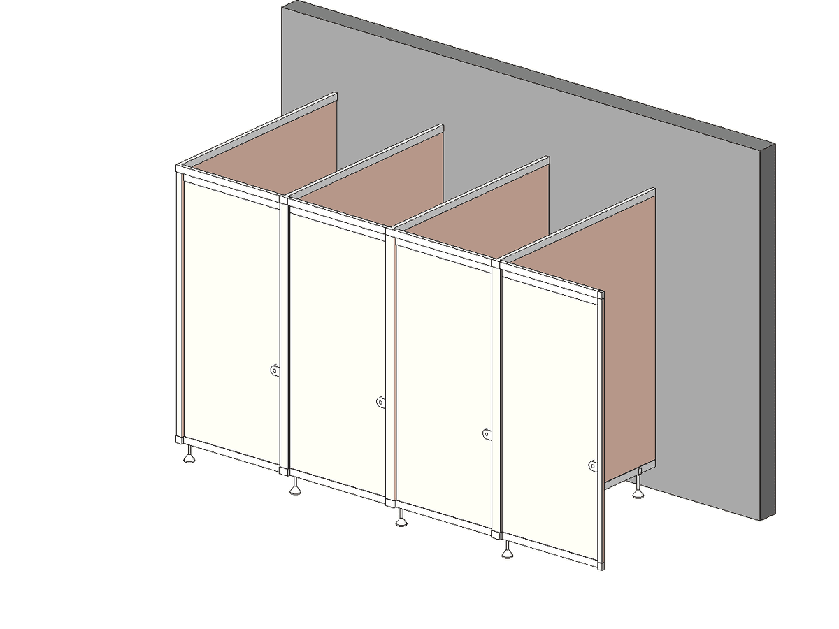 Cubicle Assembly — Sanitary Unit Revit Family