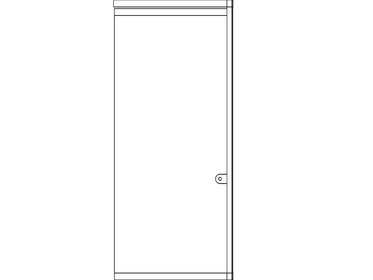 Toilet Cubicle End Adjacent Wall — Sanitary Unit Revit Family