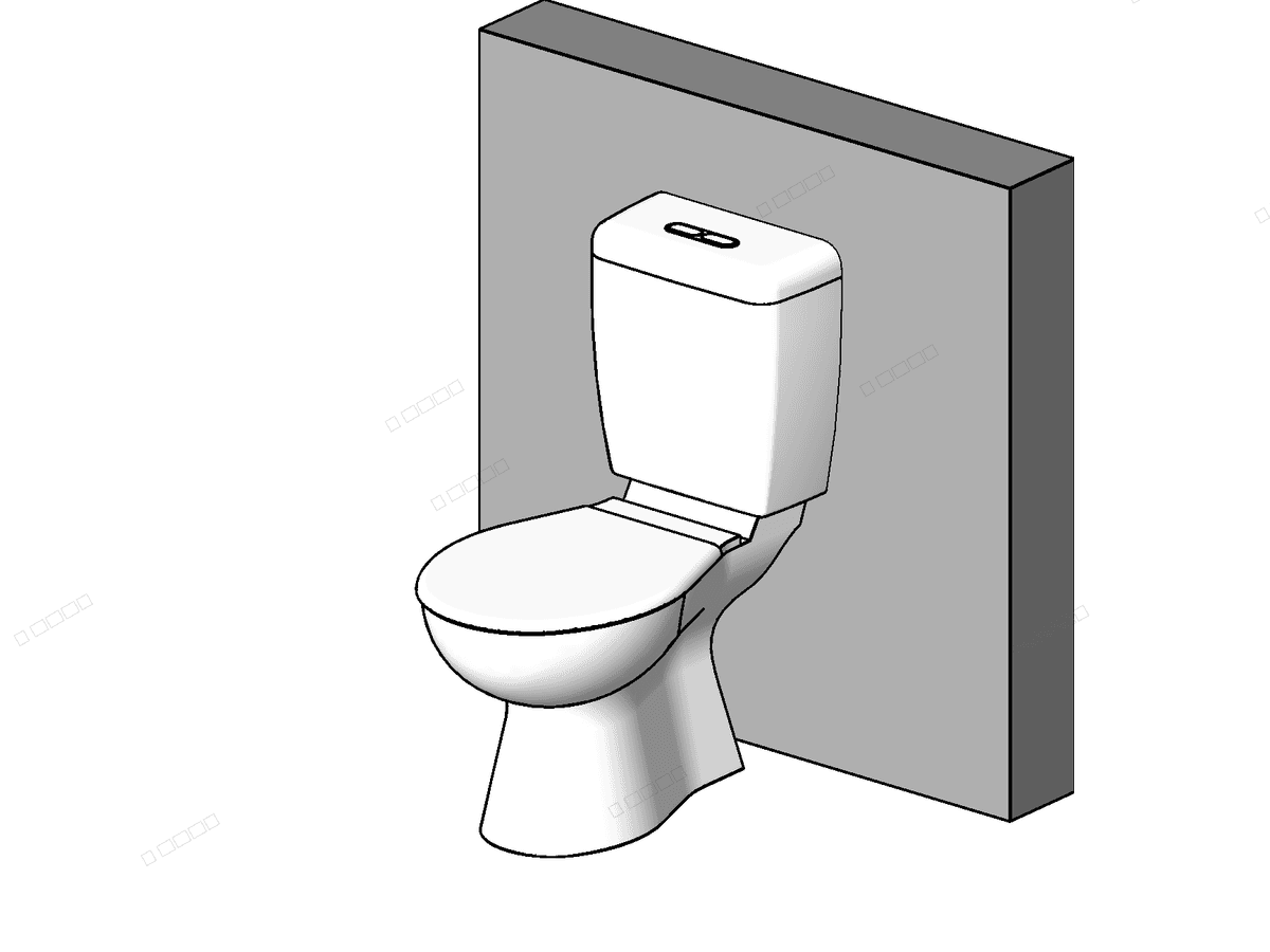 Generic Toilet Suite — Toilet Cabin Revit Family