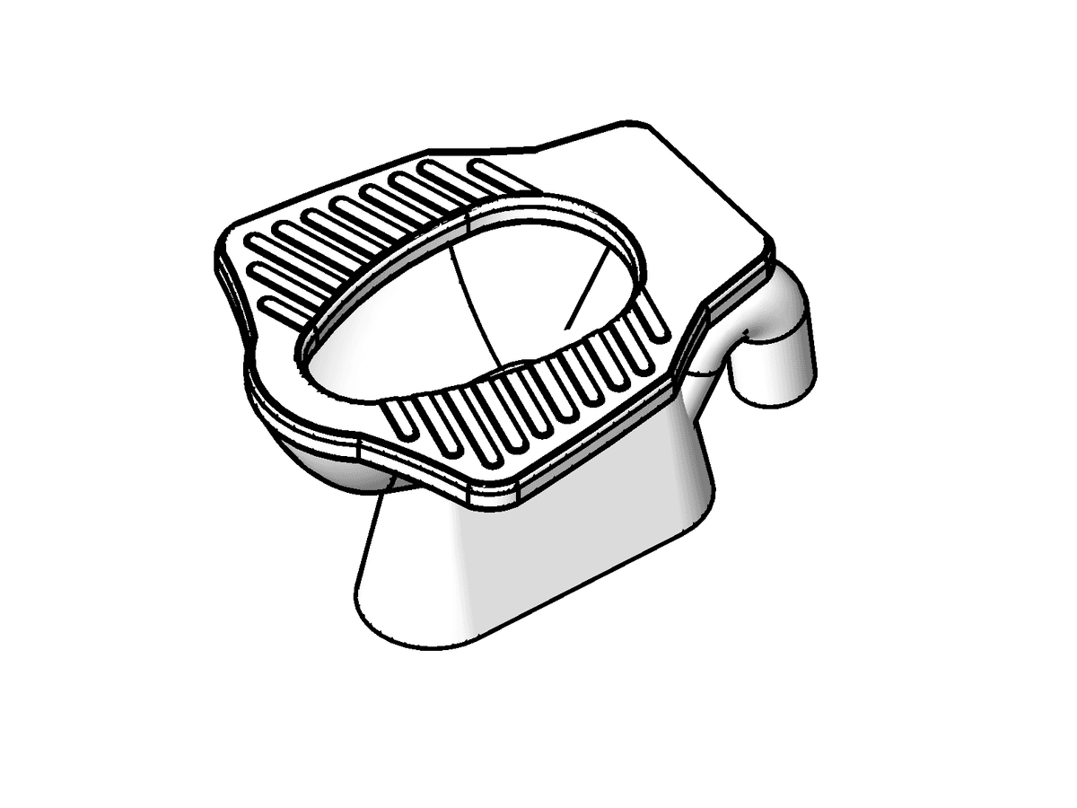 WC Floor Mounted — Toilet Cabin Revit Family
