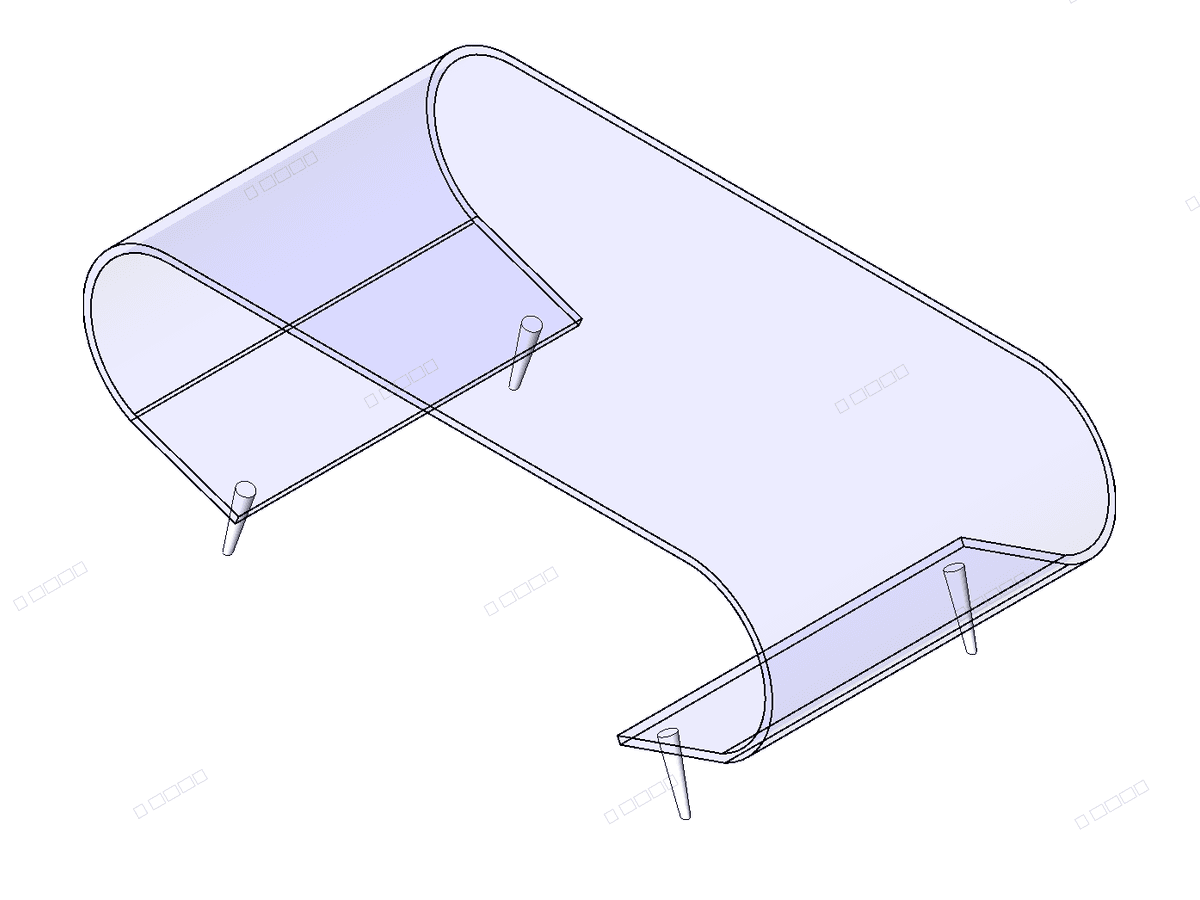 Table Coffee Glass Modern SMARTBIM — Revit Family