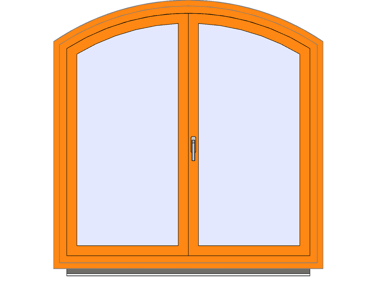 Vantaux Cintr+¬s — Arch Window Revit Family