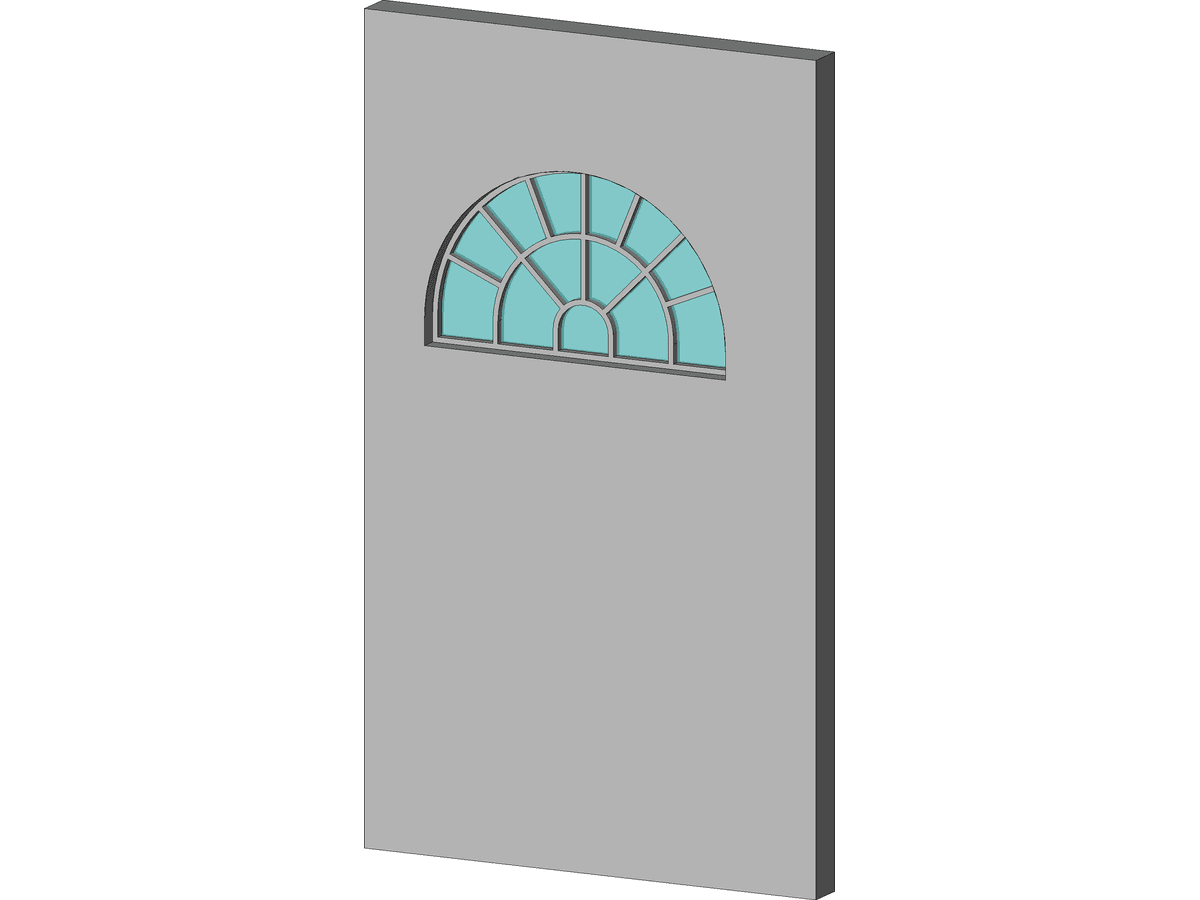Arched Aluminum Window — Arch Window Revit Family