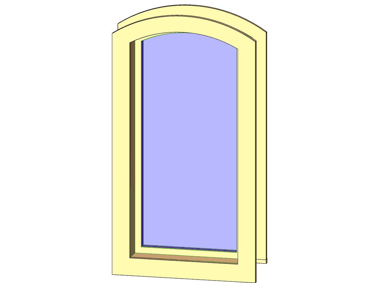 Archtop With Trim — Arch Window Revit Family