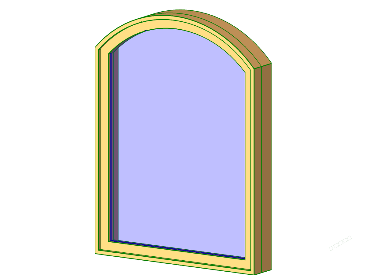 Fixed Archtop — Arch Window Revit Family