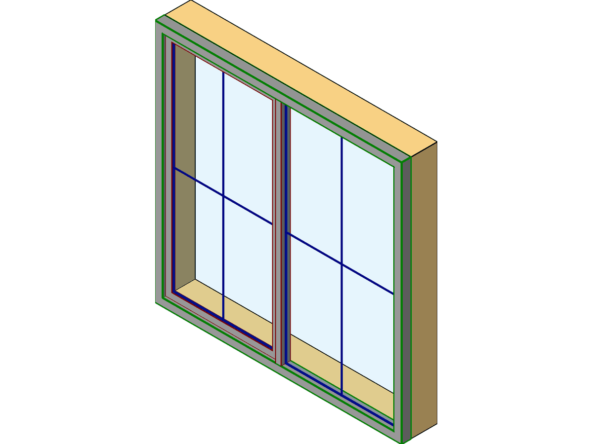 Casement 2L (aus) — Double Window Revit Family