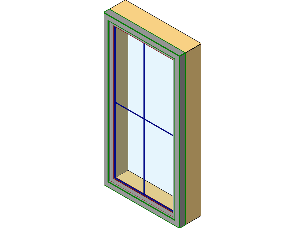 Casement 1L (aus) — Single Window Revit Family