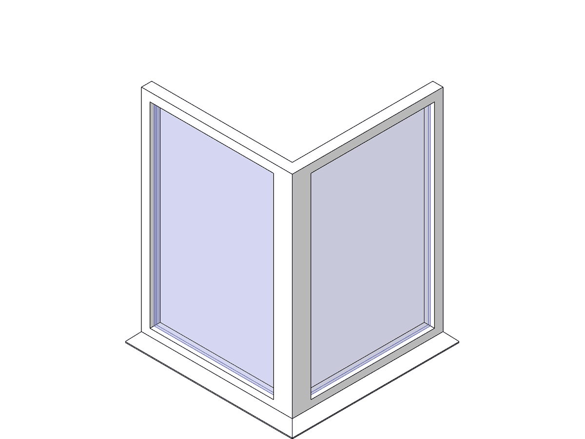 Vantaux Fixes — Unique Window Revit Family
