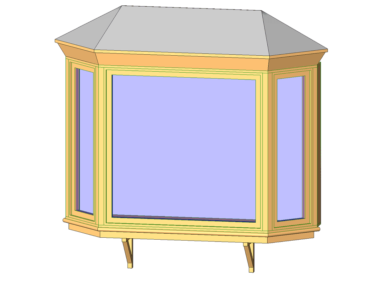 Forty Five Degree Bay — Unique Window Revit Family