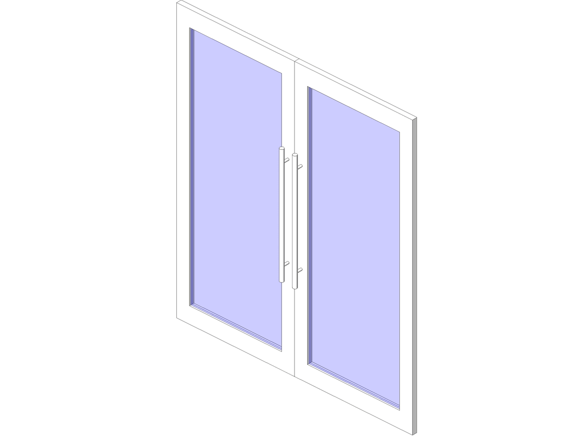 Dbl Glass 2 — Curtain Wall Revit Family