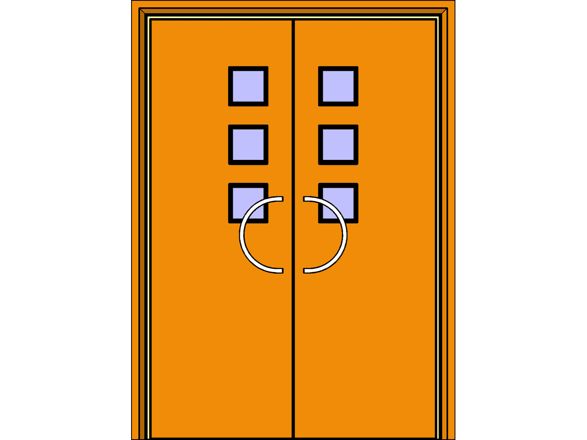 Intdbl 2 — Double Door Revit Family