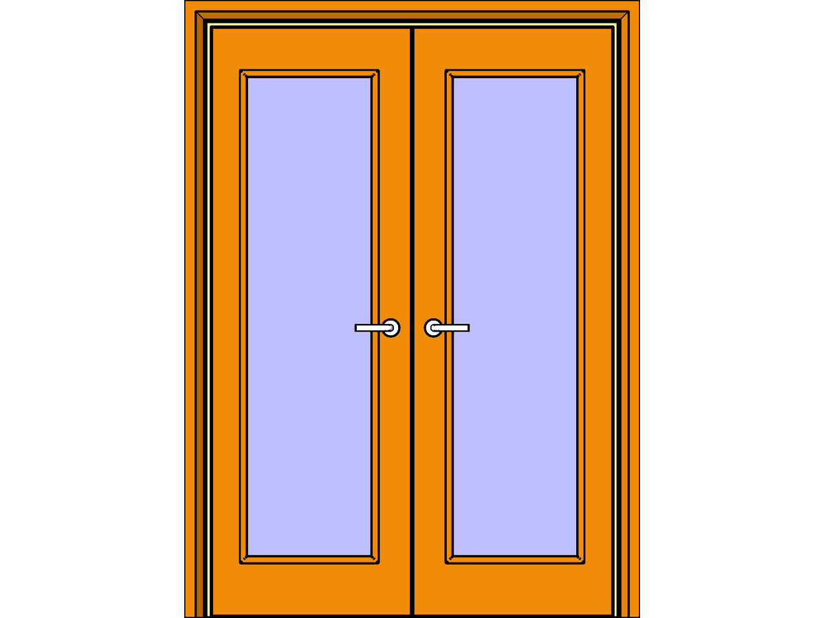 Intdbl 6 — Double Door Revit Family