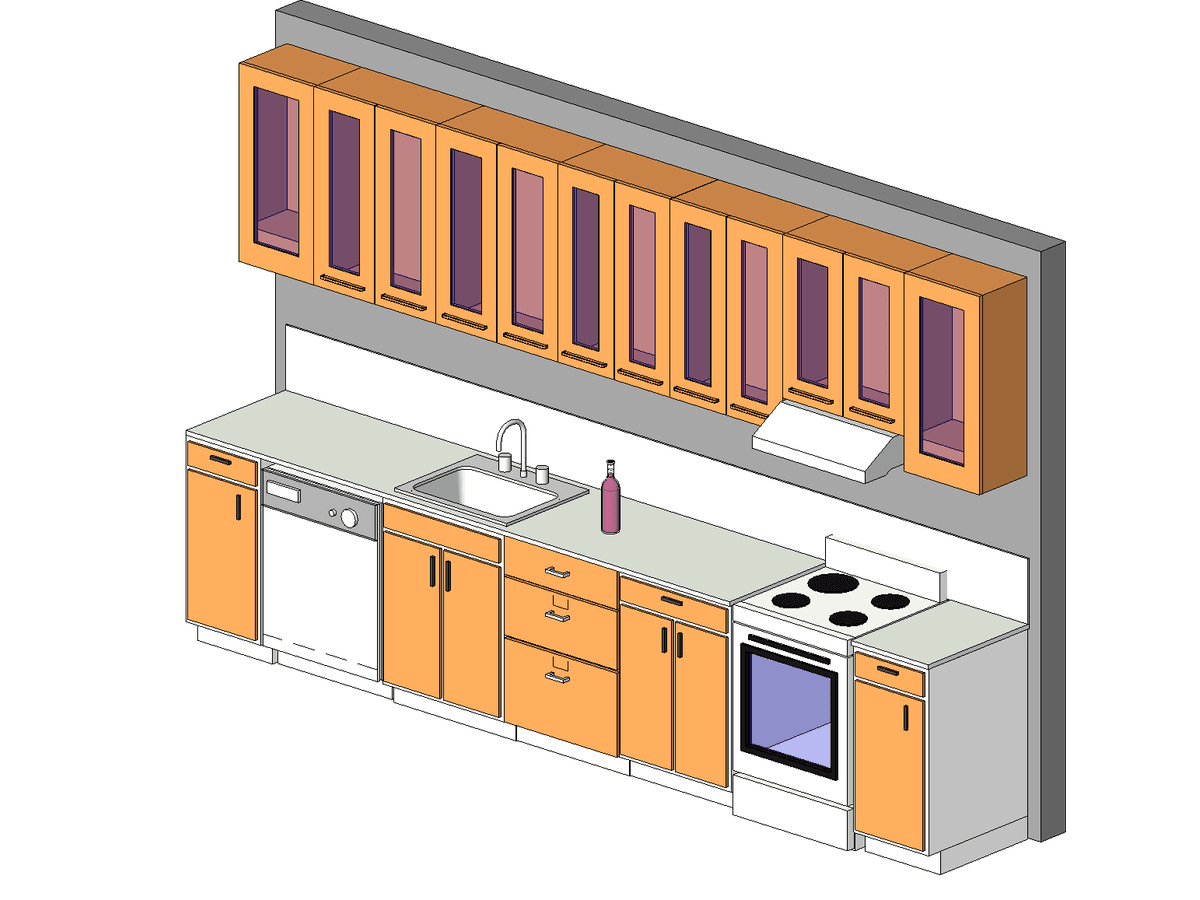 Kitchen 2 — Kitchen Unit Revit Family