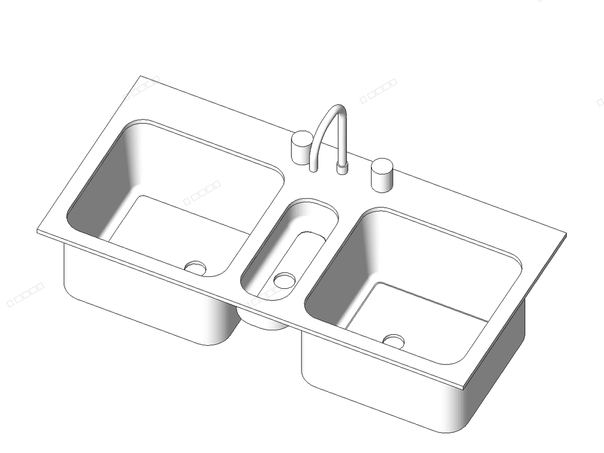 Sink Kitchen 3 — Revit Family