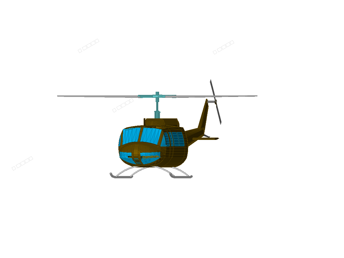 Bell UH1 Huey — Revit Family
