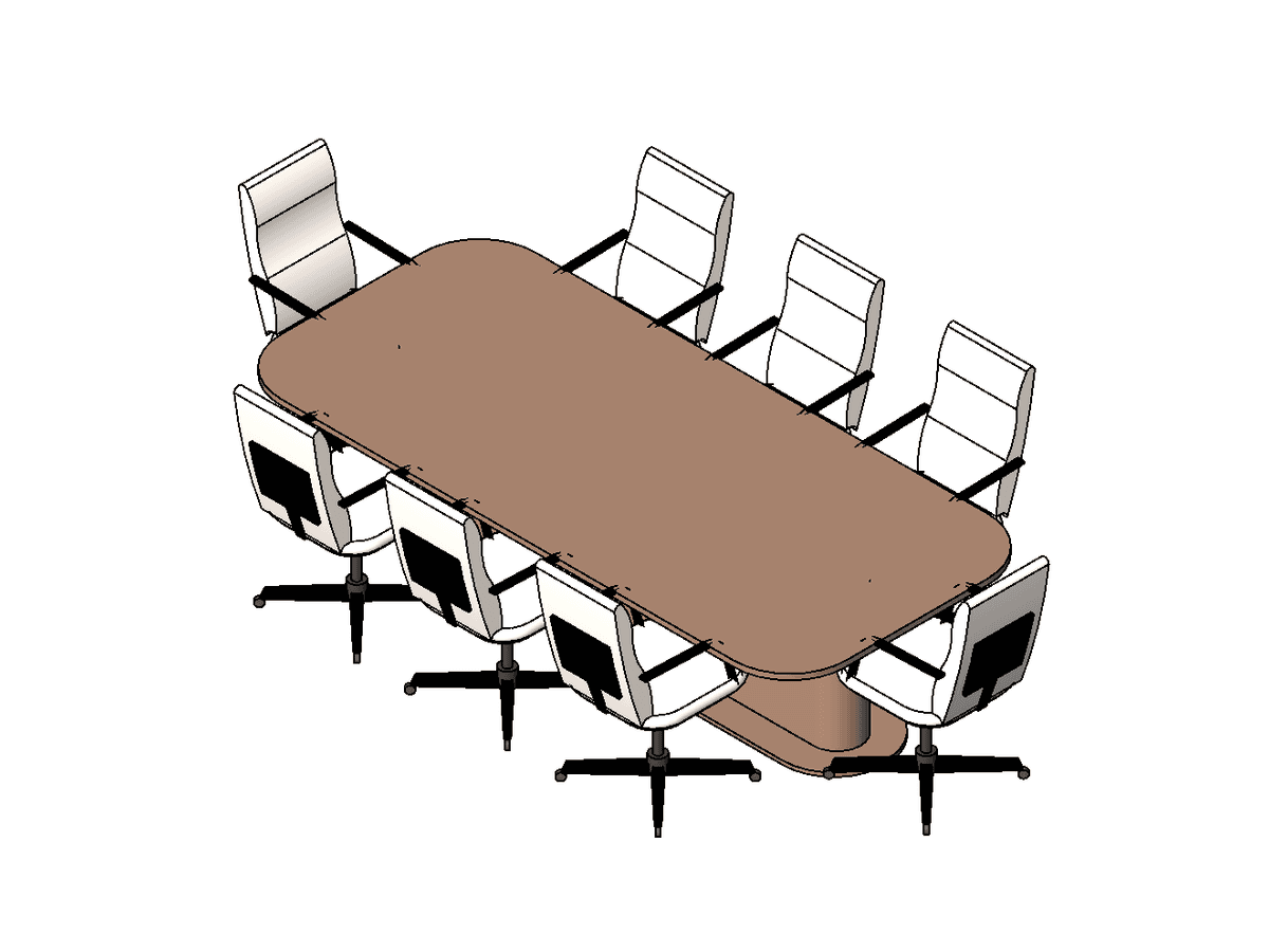 Table Conference 8 Seater 2 — Revit Family
