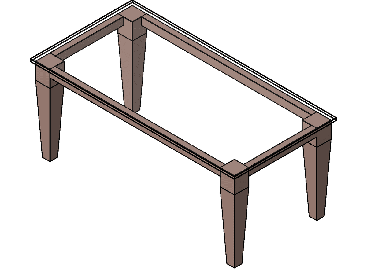 Table Dining 3 — Revit Family