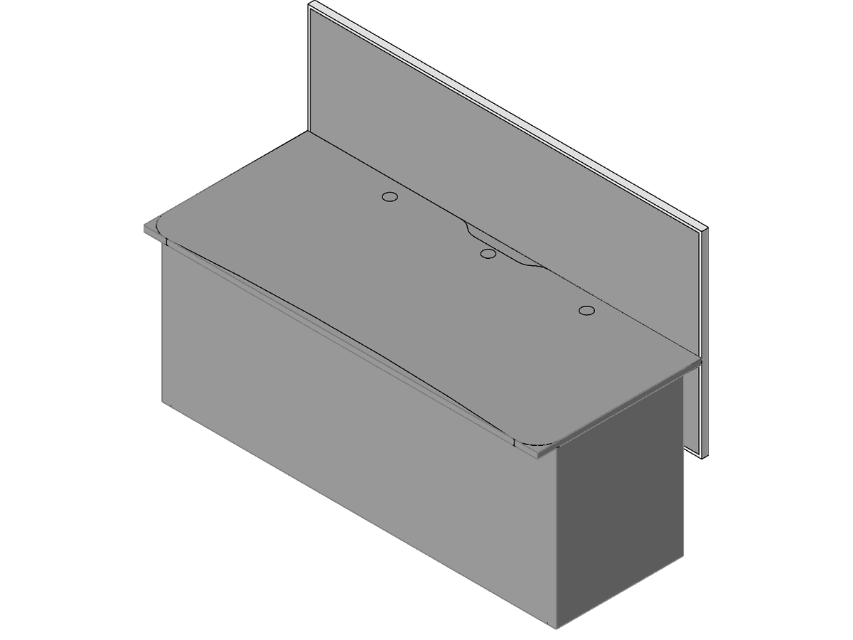 Precision Mantis Desk Straight — Revit Family