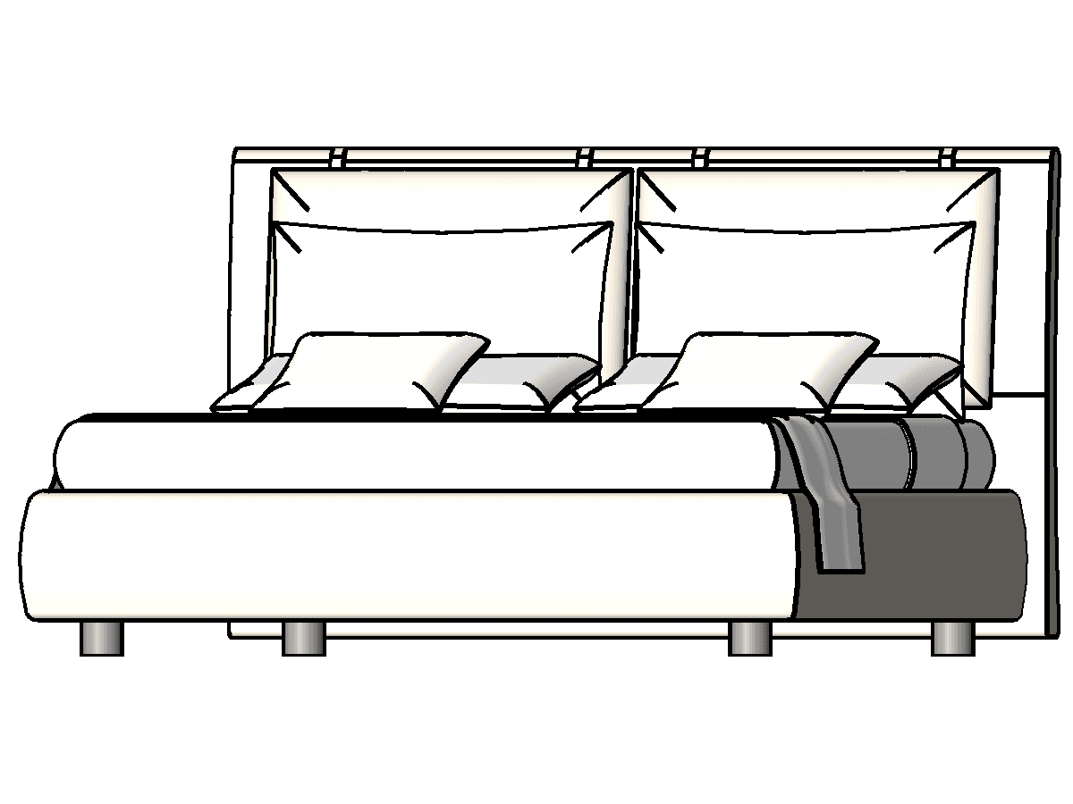 Bed Letto Memphis — Revit Family