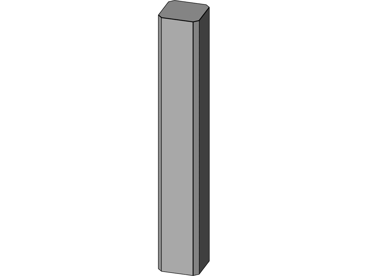 M Chamfered Column — Decorative Column Revit Family