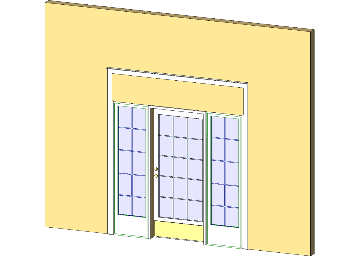 Fancy Backdoor — Double Door Revit Family