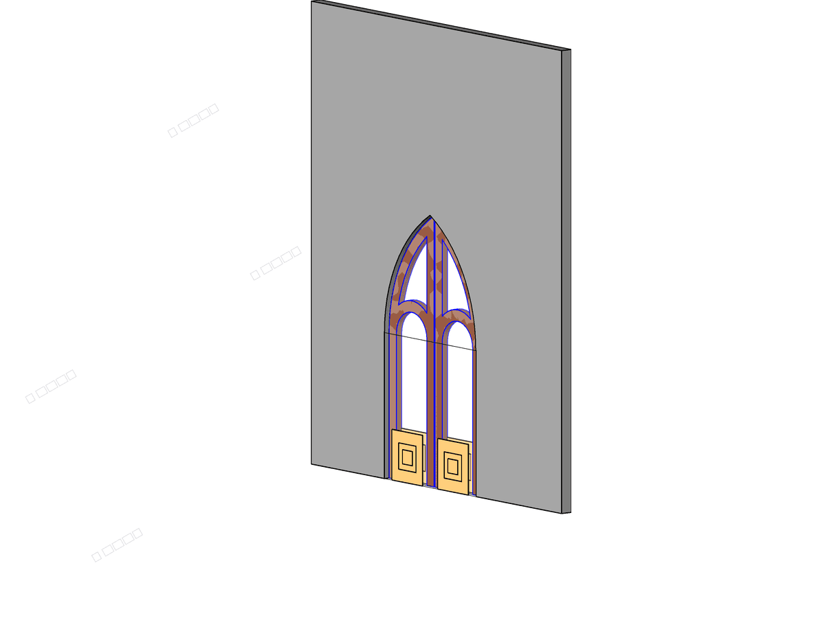Update To Door Islamic Point Arch — Double Door Revit Family