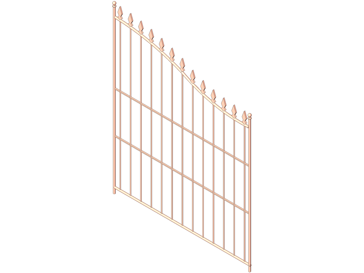 Gate Iron 8 — Gate Revit Family