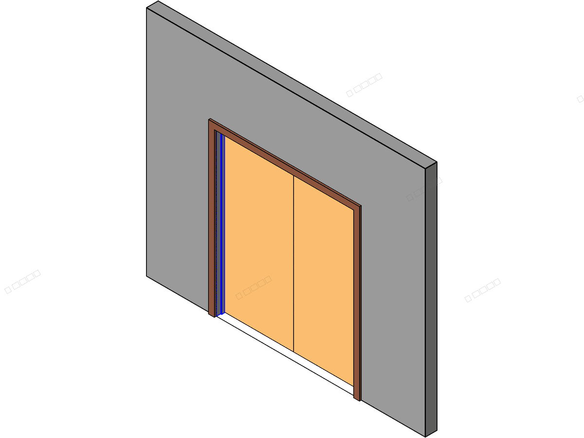 Door Adjustable — Opening Door Revit Family