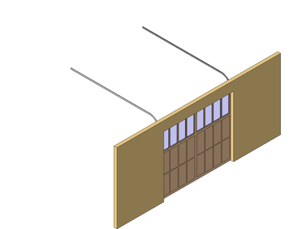 Door Garage Residential 13 SMARTBIM — Parking Door Revit Family