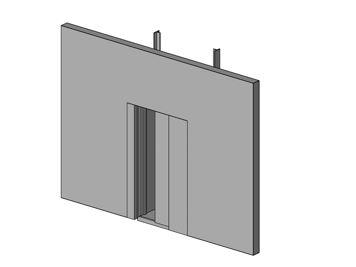 M Electric Lift 4 Person Wall Based — Revit Family