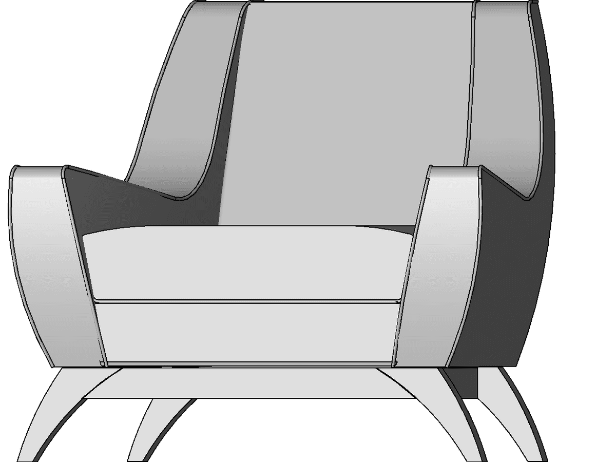 Thrive Coolidge Leather Chair — Revit Family