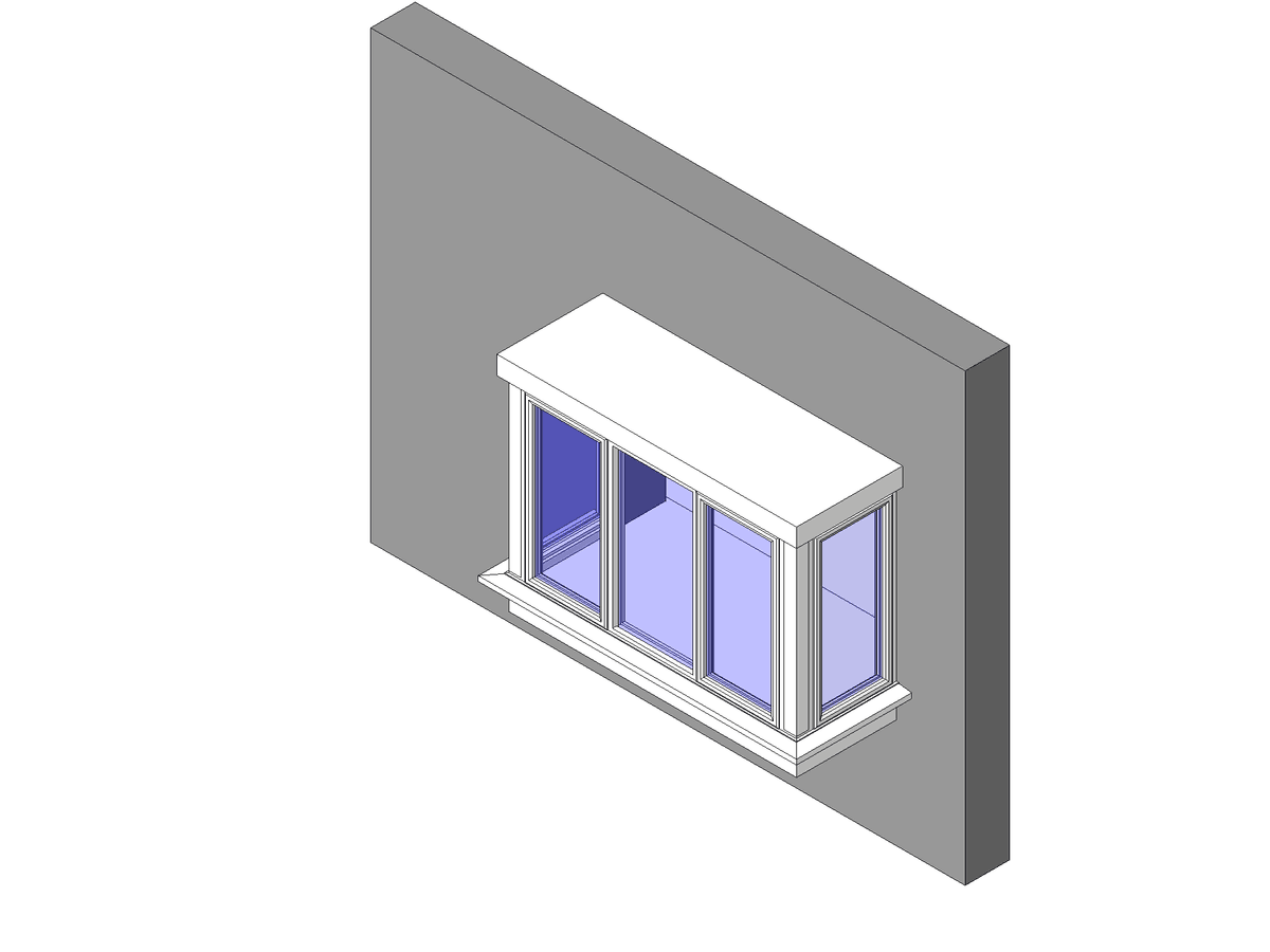 Bay Rectangular — Unique Window Revit Family
