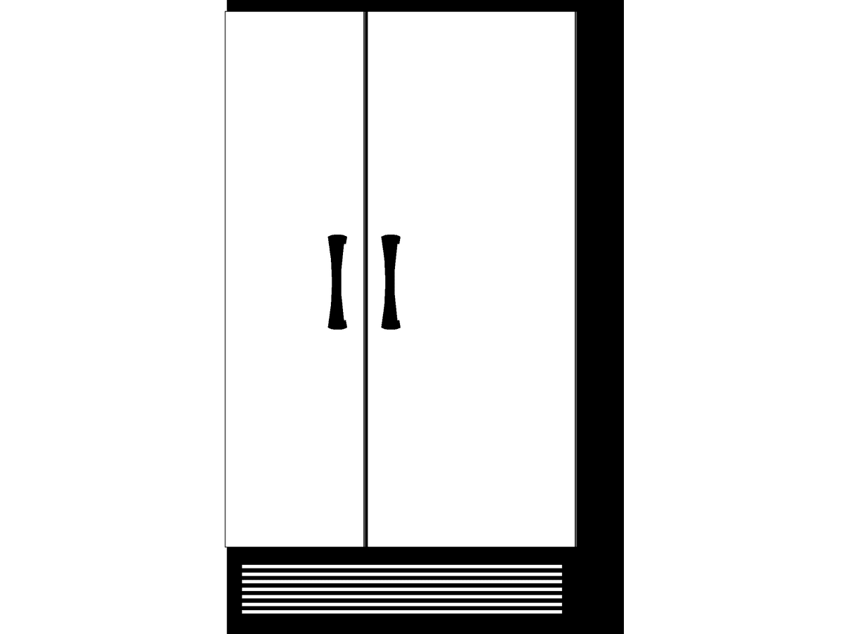 Side By Side Refrigerator — Revit Family