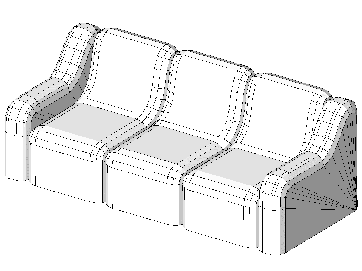 Three Seat Couch 843 — Revit Family