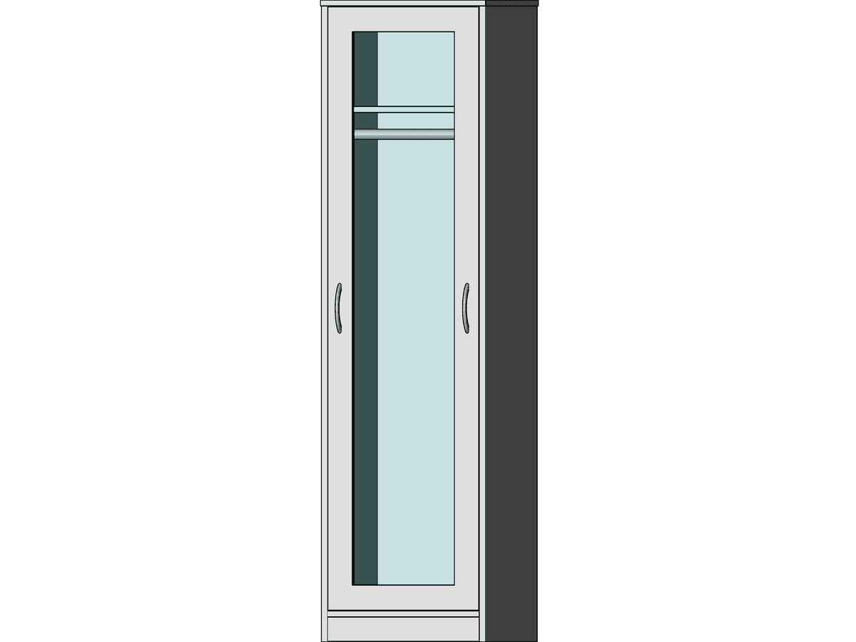 CASPIC2318 Caspia Single Wardrobe With VP — Revit Family
