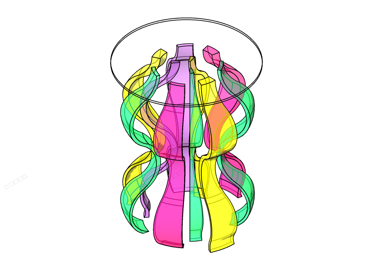 Crazy Acrylic End Side Table — Revit Family