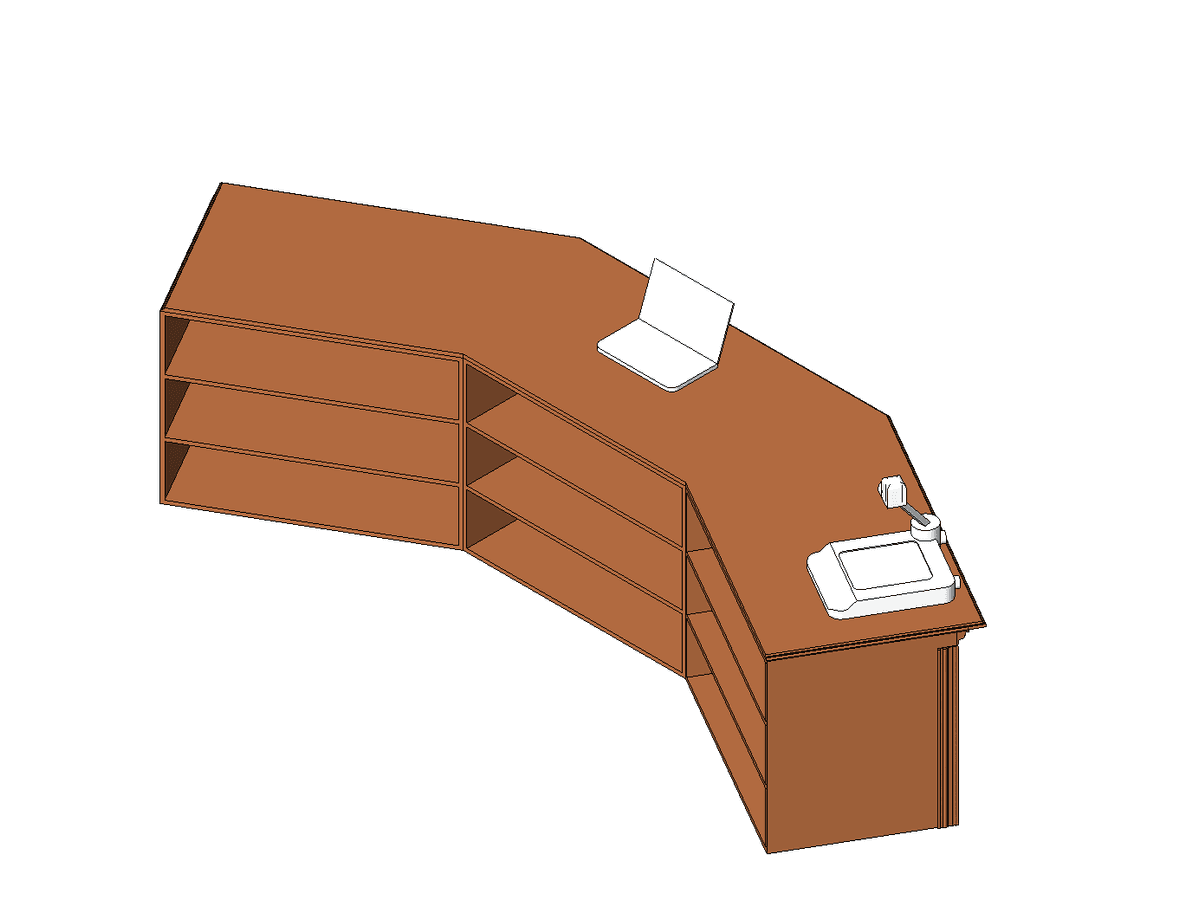 Professers Lecture Hall Desk — Revit Family