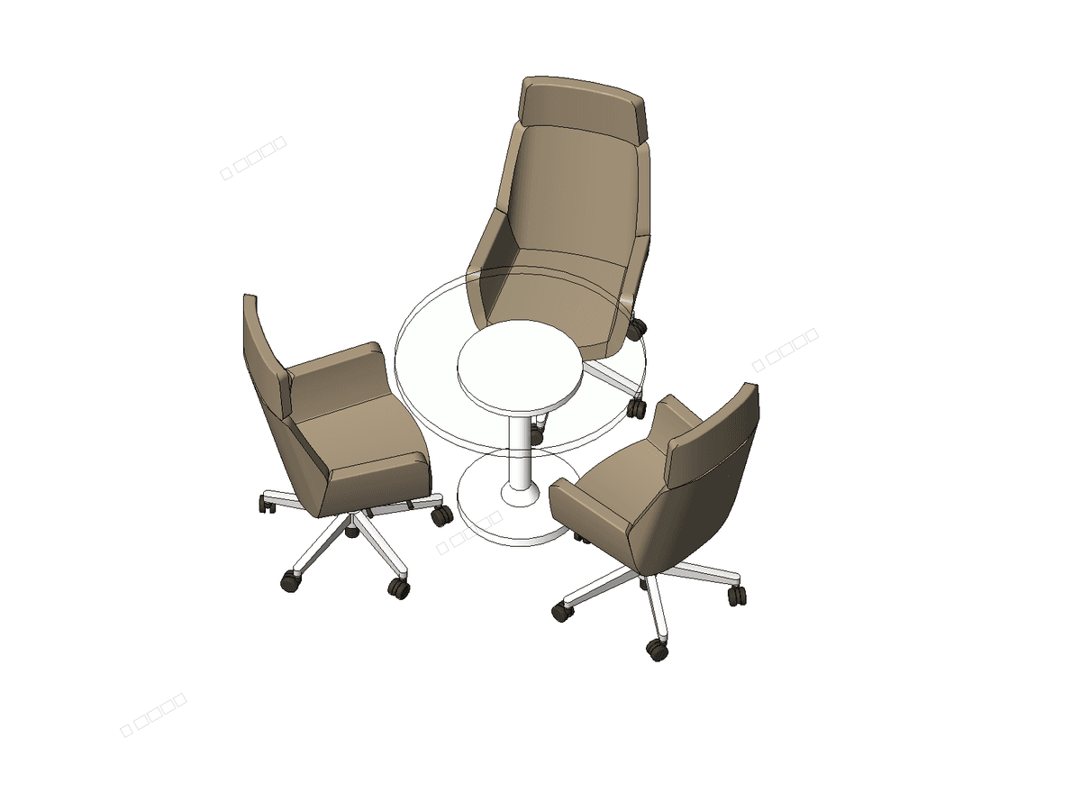 TABLE CIRCULAR MULTI SEATS — Revit Family