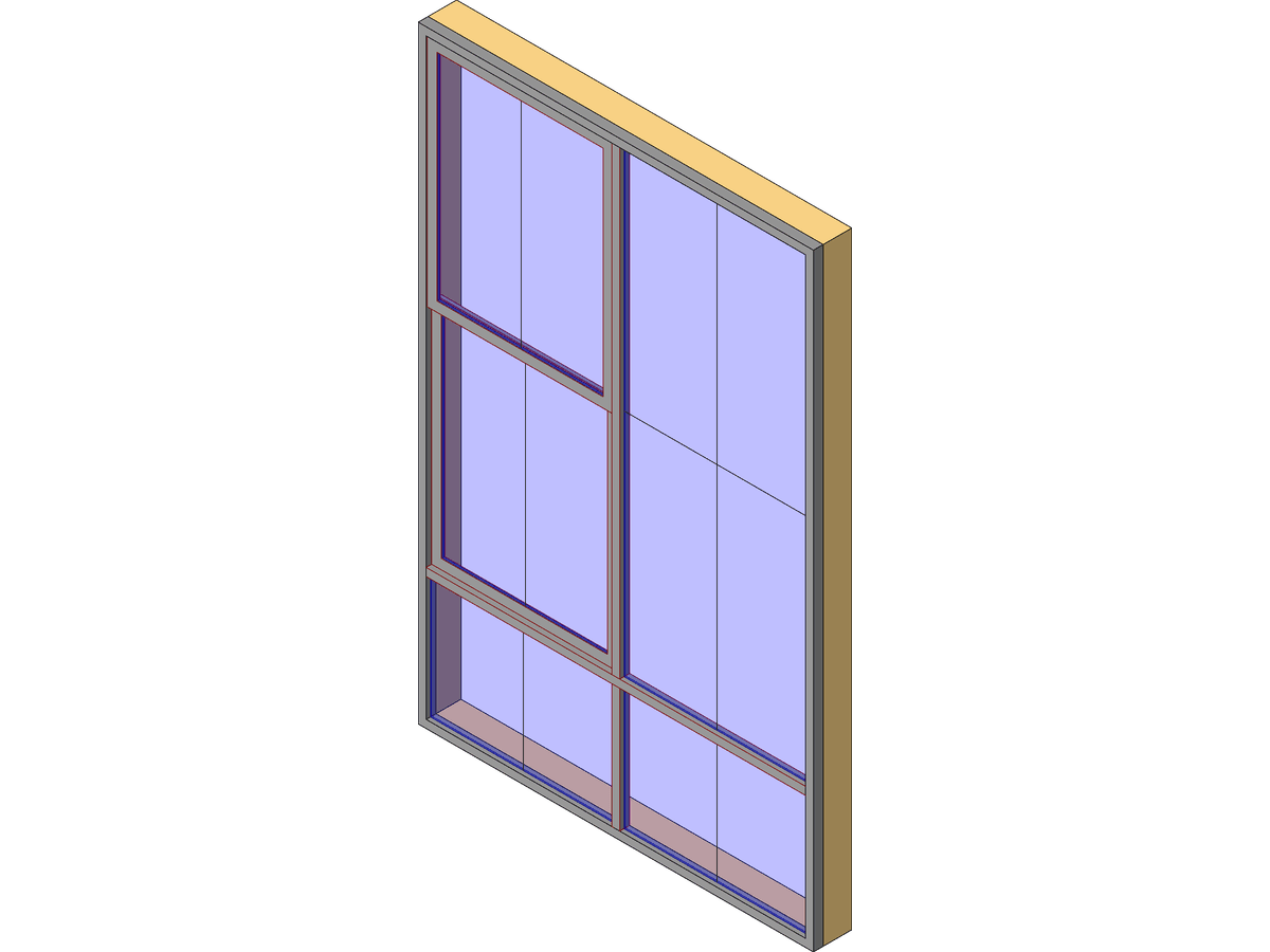 Double Hung 2LT (aus) — Double Window Revit Family