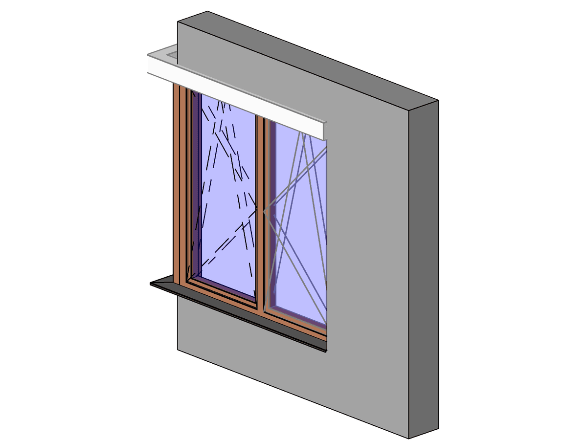 OKNO SLOUPEK 2kridla — Unique Window Revit Family