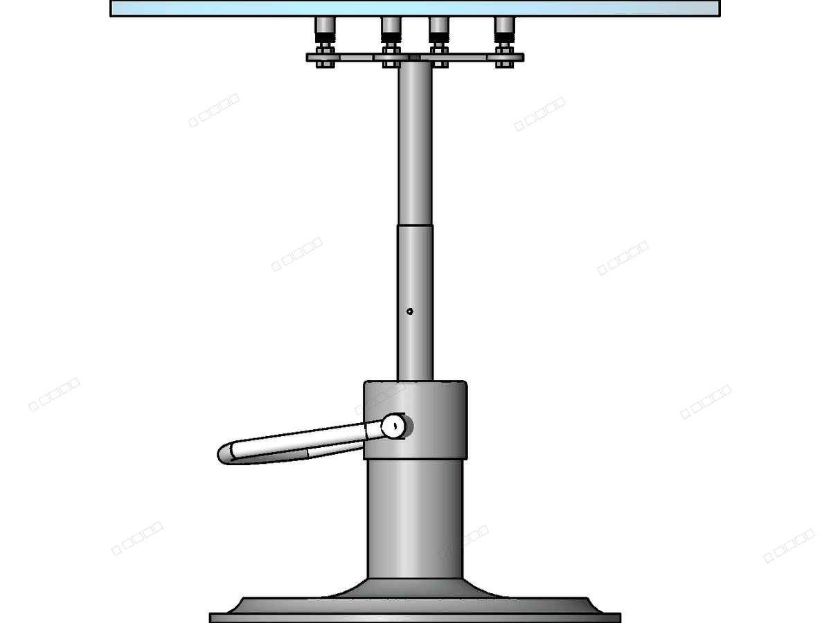 Hydraulic Glass Table — Revit Family