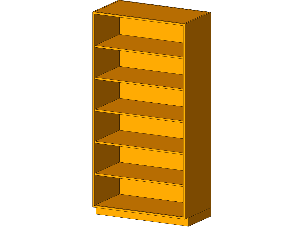 Tall Cabinet Shelf Unit — Revit Family