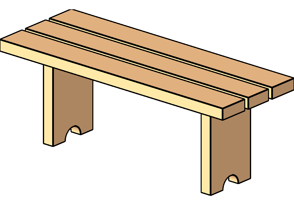 Bench Locker Room — Revit Family