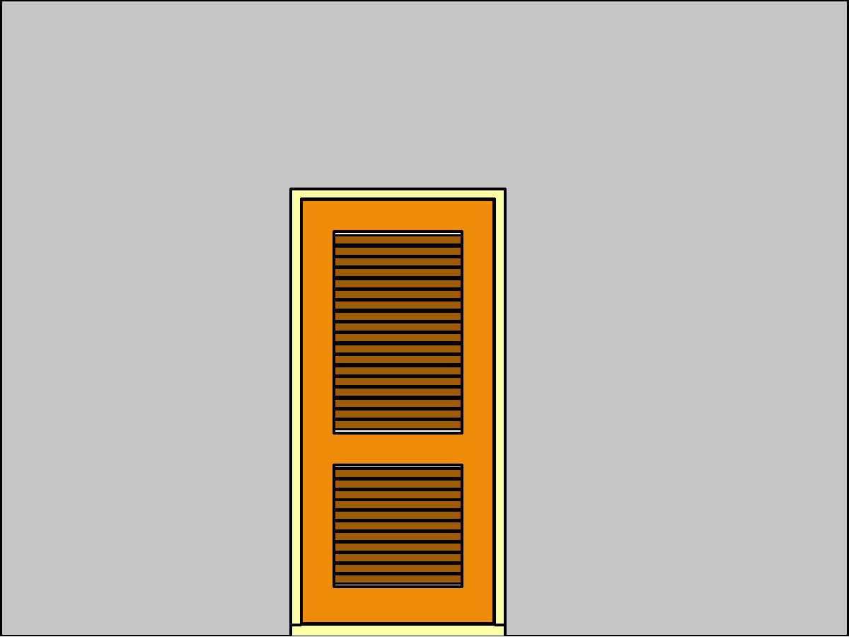 Extsgl Louvre 2 — Single Door Revit Family