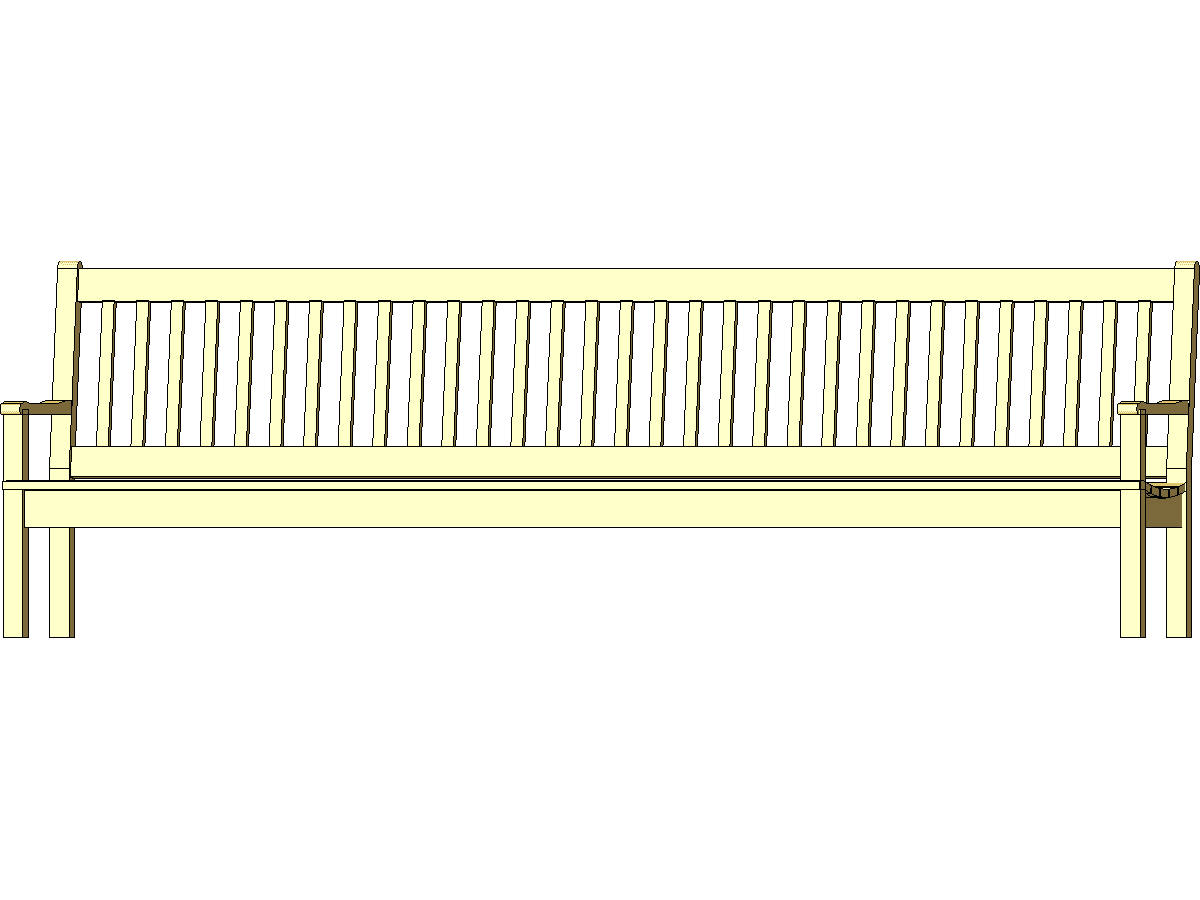 Wood Bench — Revit Family