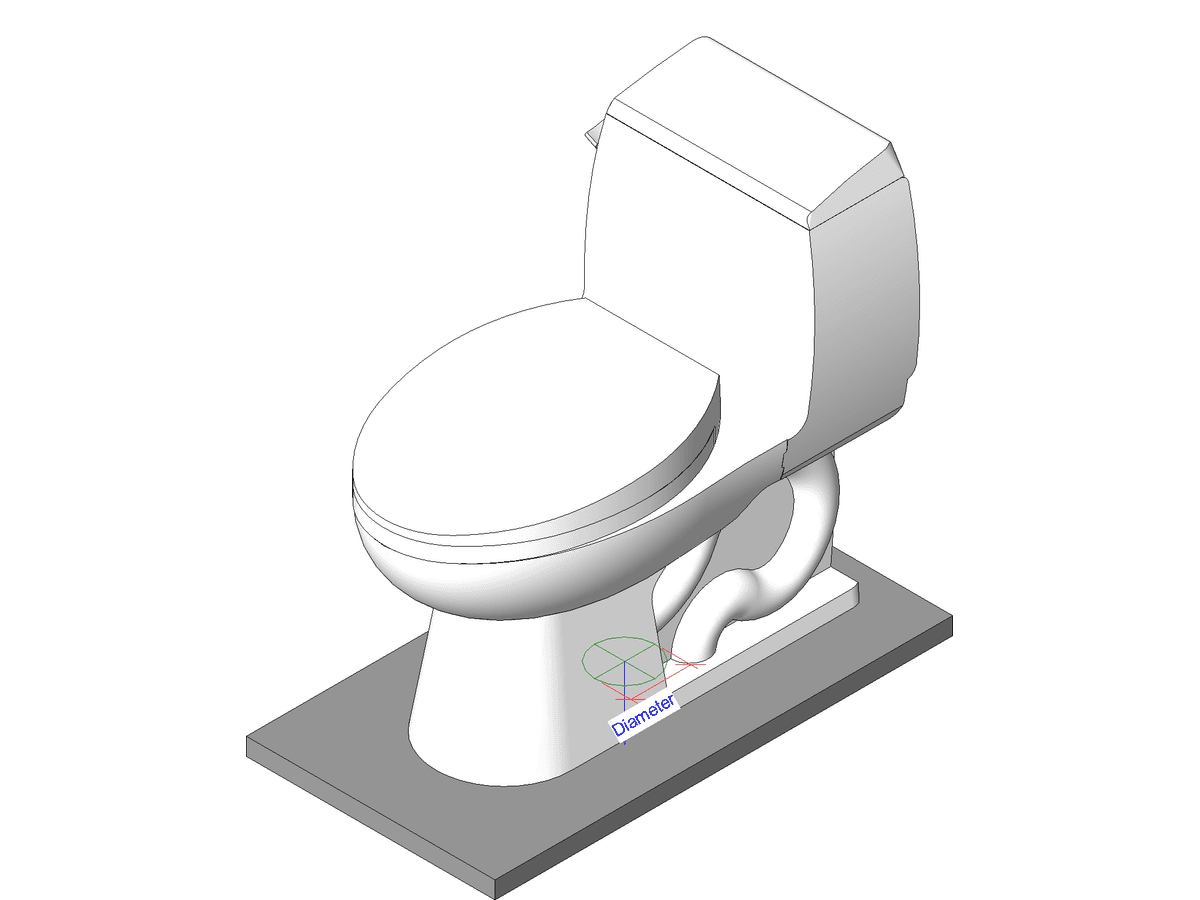 BM 00243 MS854114E — Toilet Cabin Revit Family