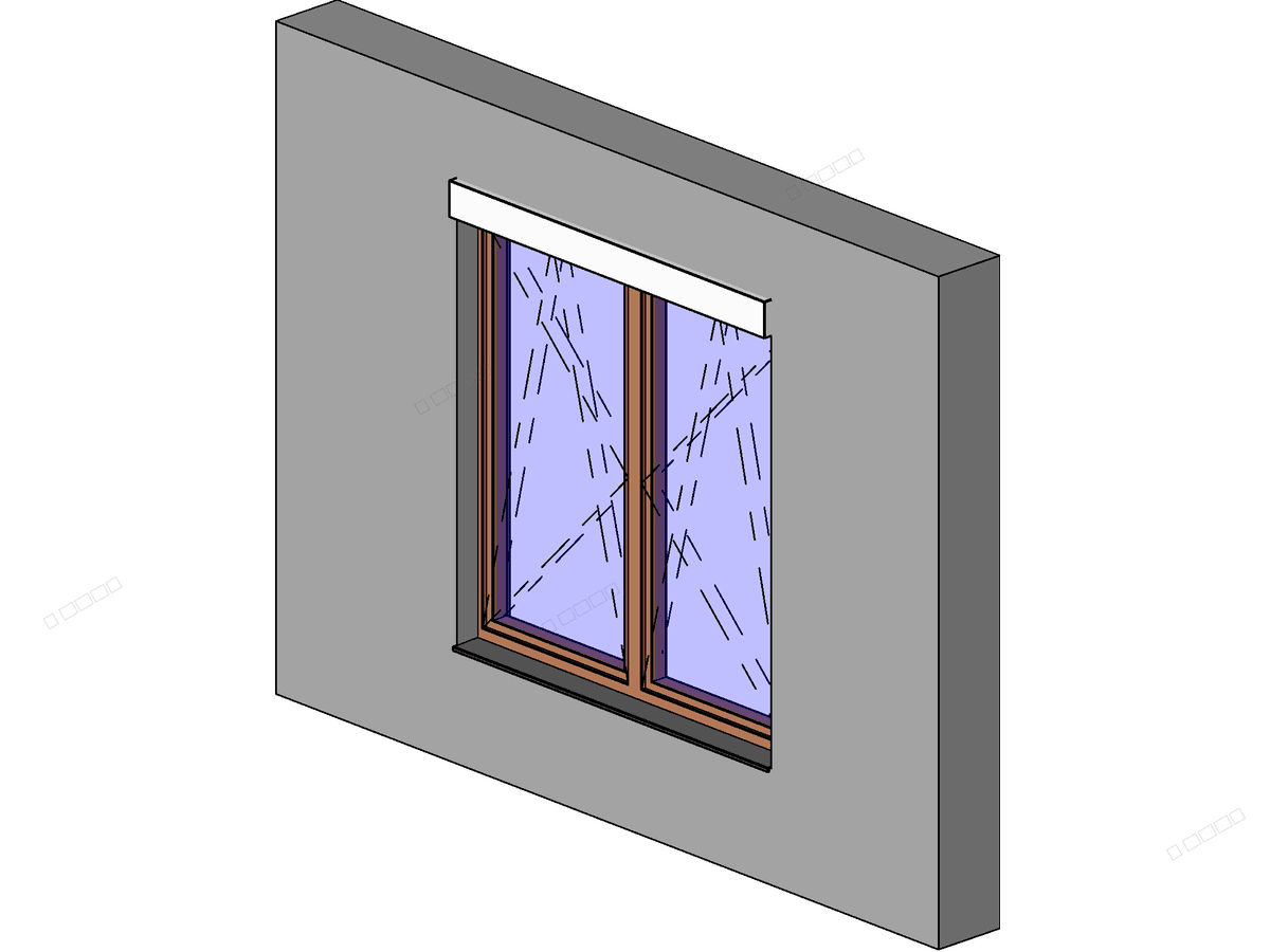 OKNO 2kridla — Double Window Revit Family