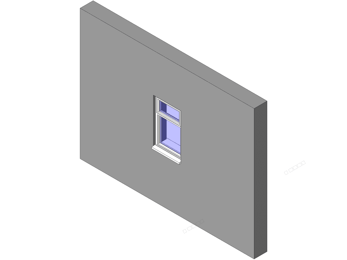 Sgl Casement Top Hung — Single Window Revit Family